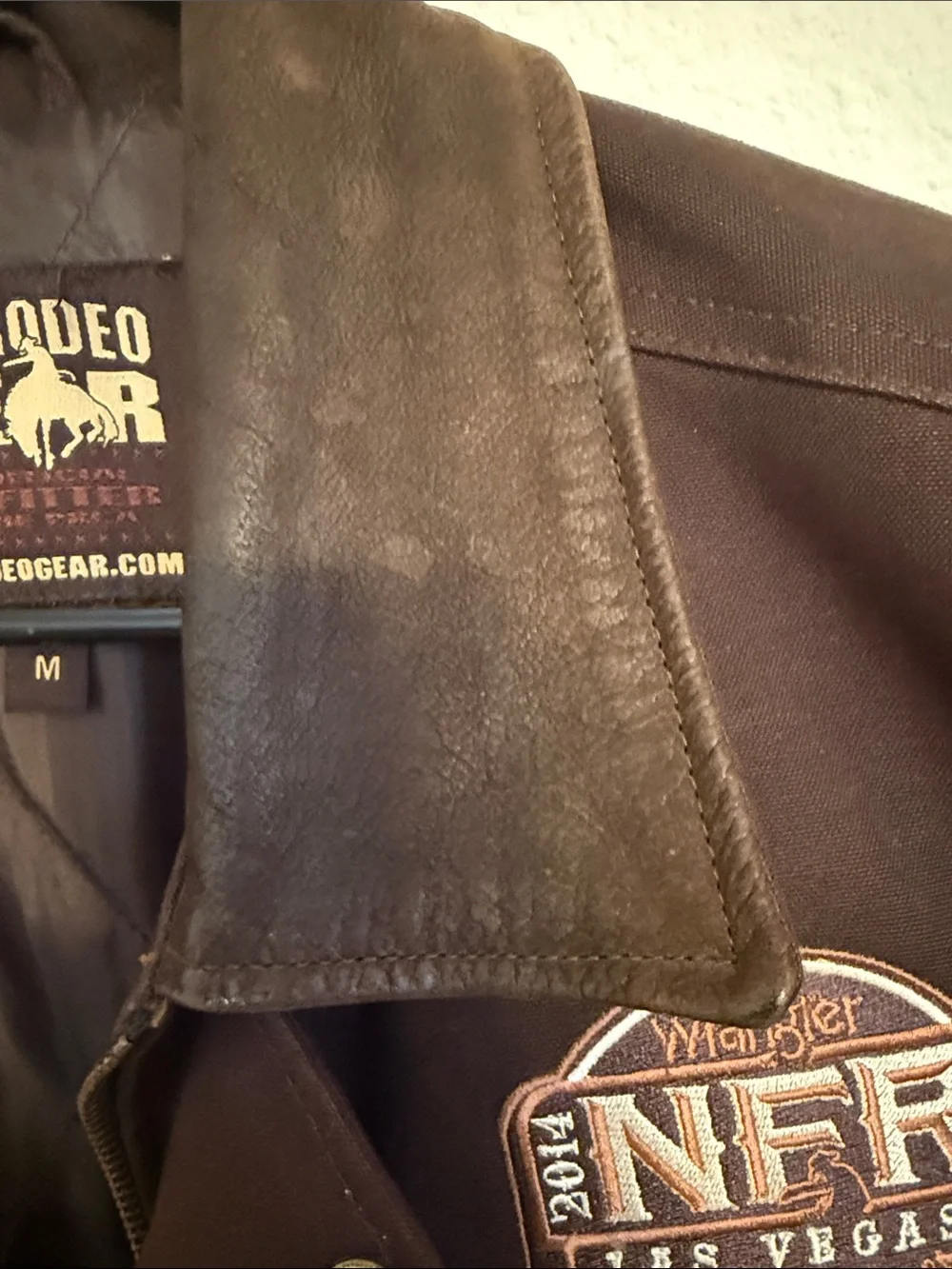 Men's Brown NFR Patch Work Vest